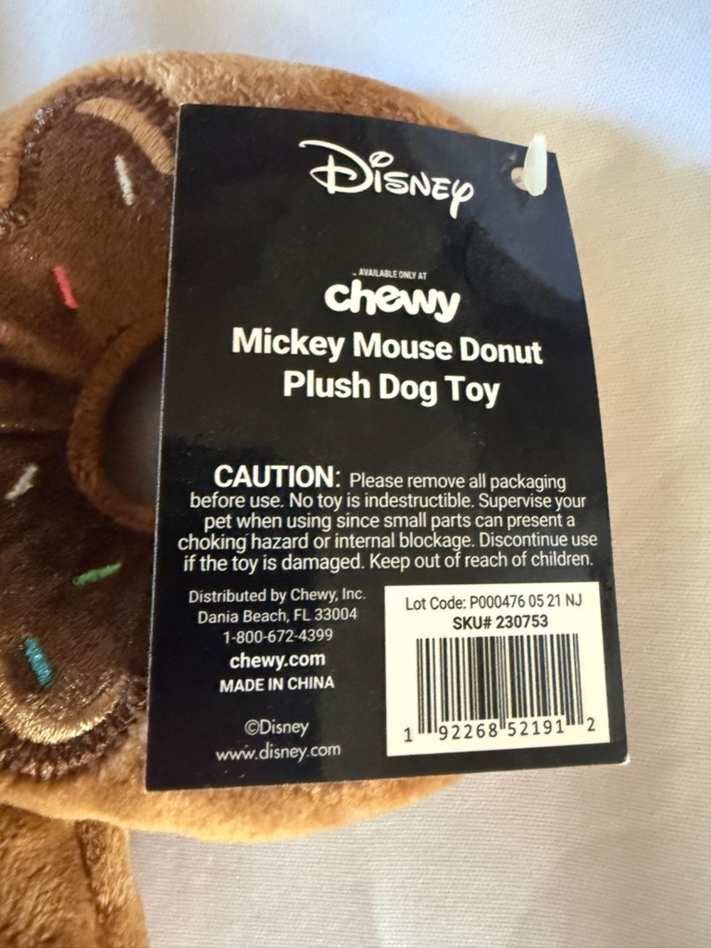 Disney Chewy Exclusive Plush Mickey & Goofy Donut Squeak & Crinkle Toy Set - Picture 8 of 14